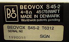 B&O Beovox S45-2 Vintage